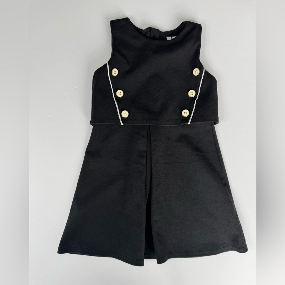 Janie & Jack Black Girls Mini Dress Size 6